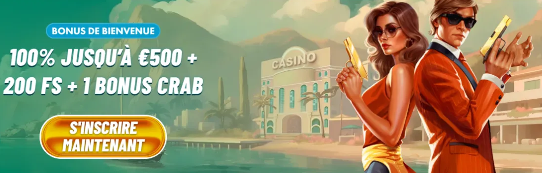 Interface du lobby Vegasino montrant les catégories de jeux et les promotions en vedette